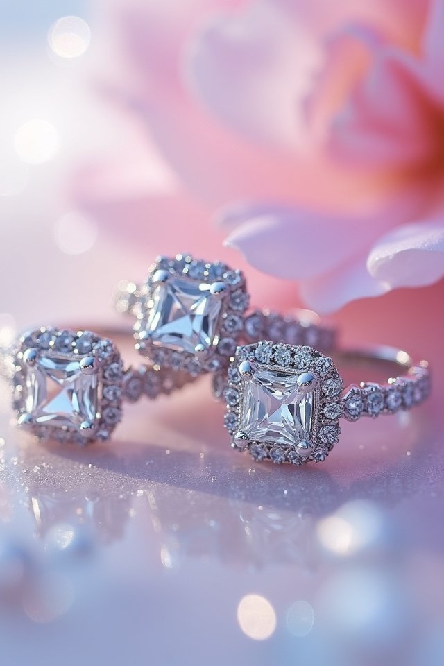 modern moissanite princess cut