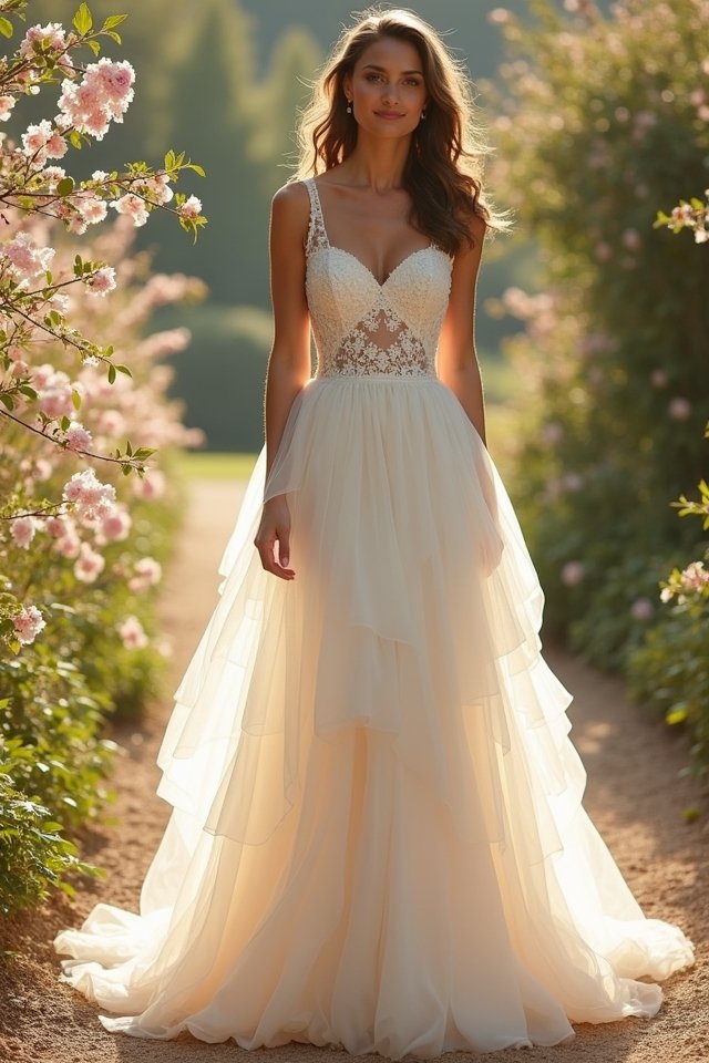 modern ruffled wedding elegance