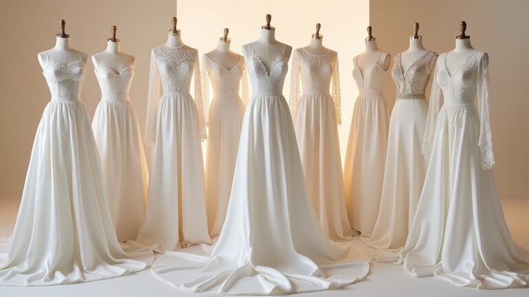 modern satin wedding gowns
