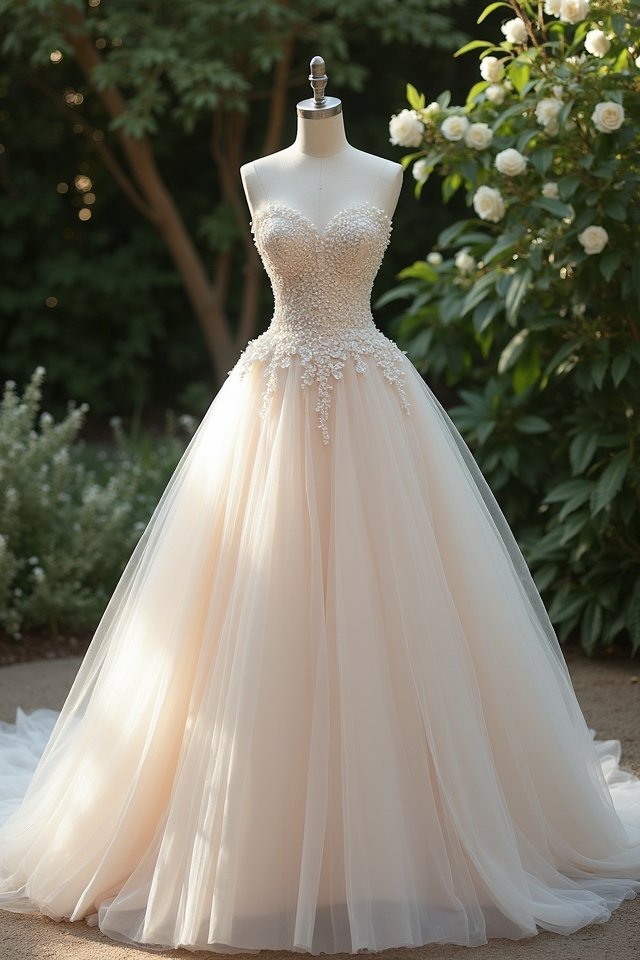 modern strapless ballgown elegance