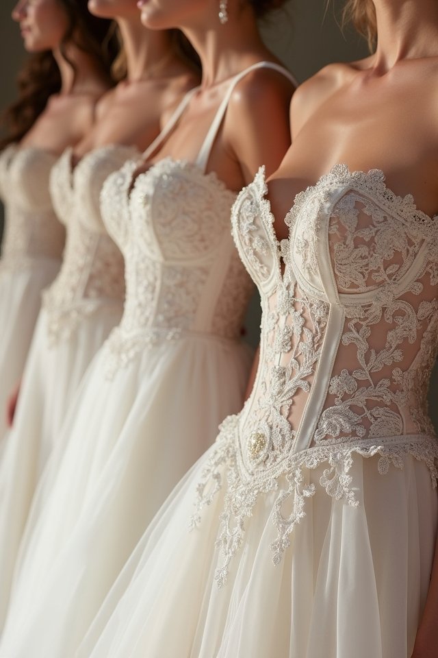 modern strapless bridal elegance