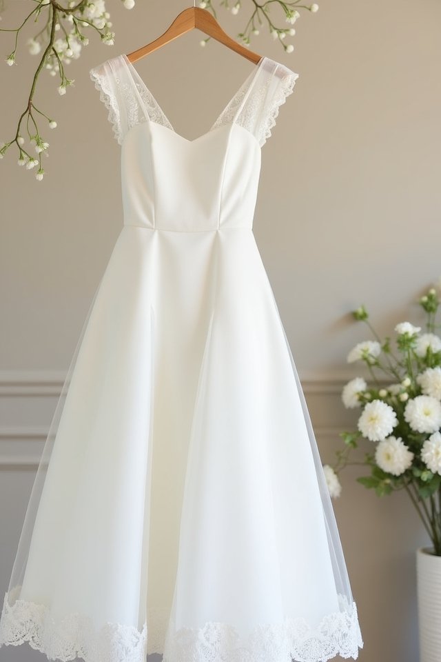 modern vintage tea length dress