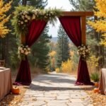 modern wedding fall backdrops