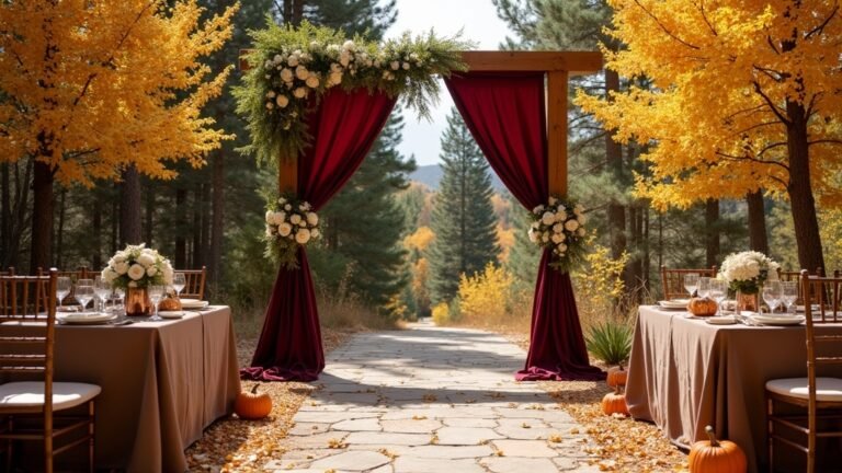 modern wedding fall backdrops