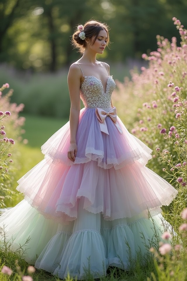 multi tiered skirt dress