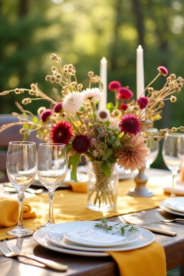 mustard yellow wedding accents