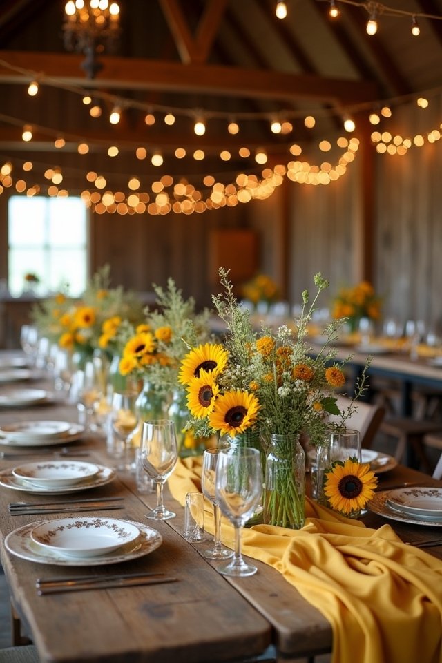 mustard yellow wedding accents