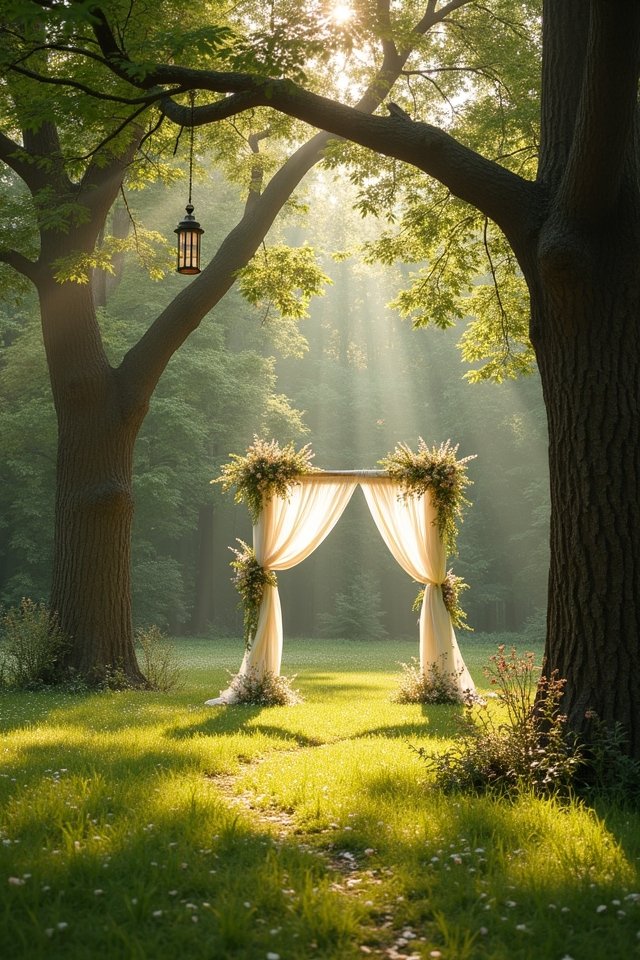 mystical woodland wedding setting