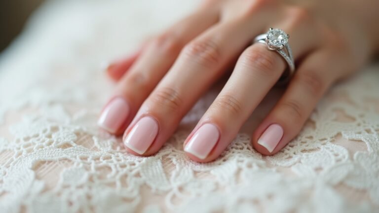 natural bridal nail designs