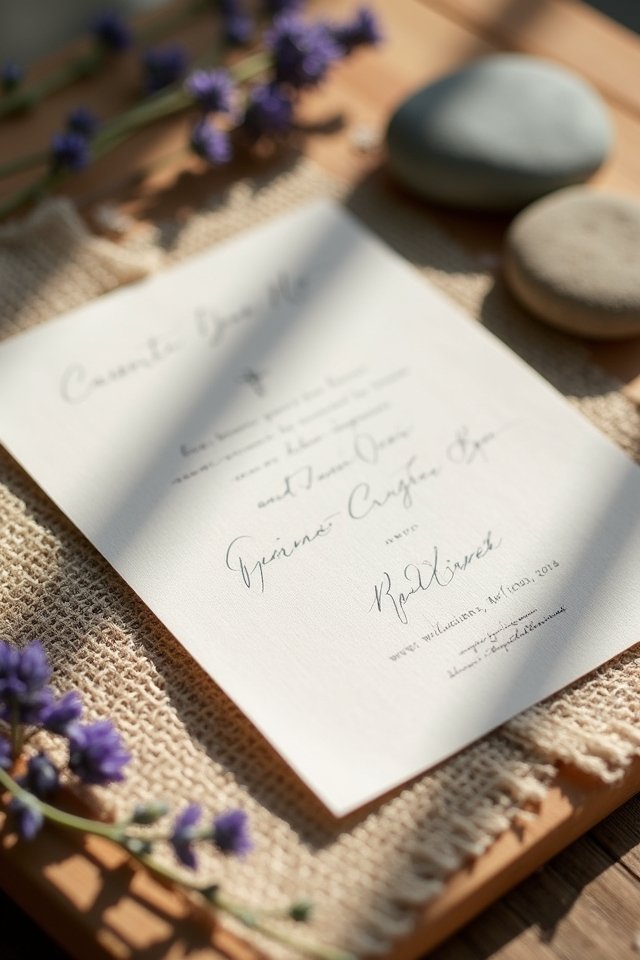 natural eco friendly wedding invitations