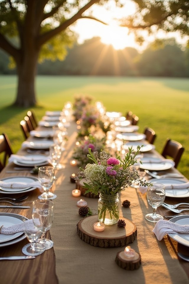 natural outdoor wedding decor