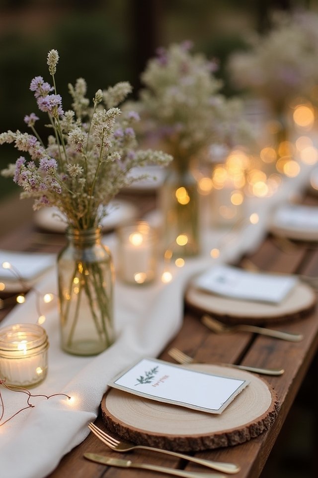 natural rustic wedding decor