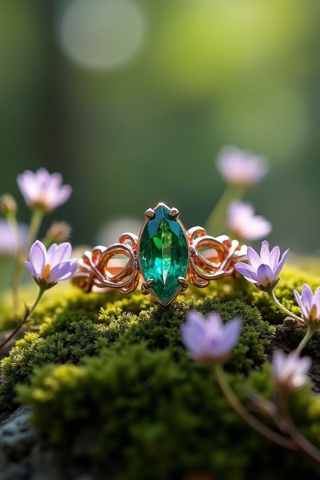 nature inspired engagement rings