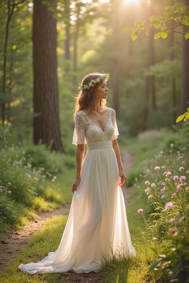 nature inspired floral bridal gowns