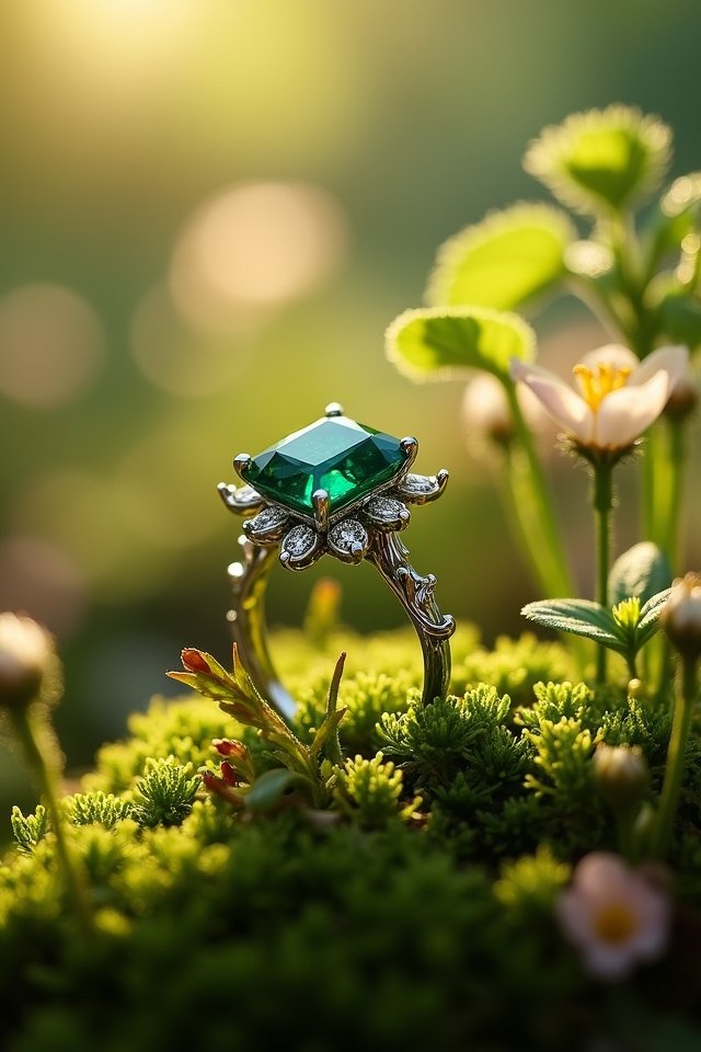 nature inspired romantic rings