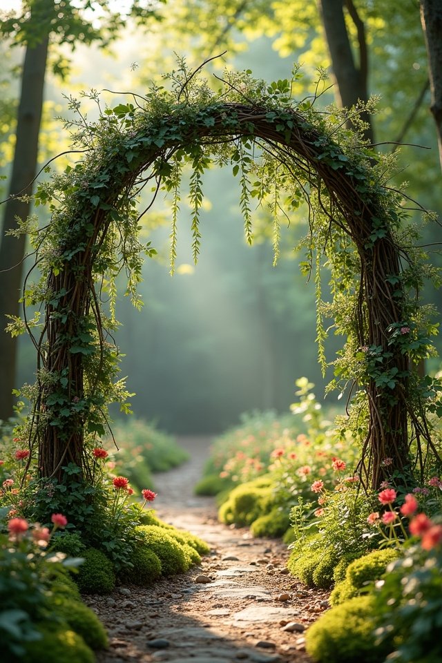 nature inspired wedding arch