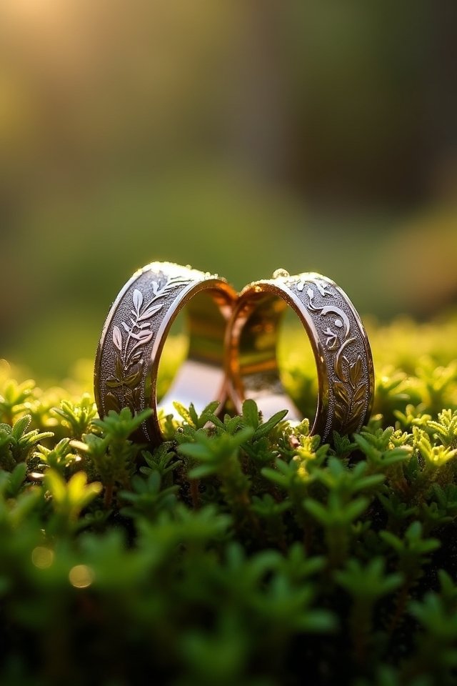nature inspired wedding bands