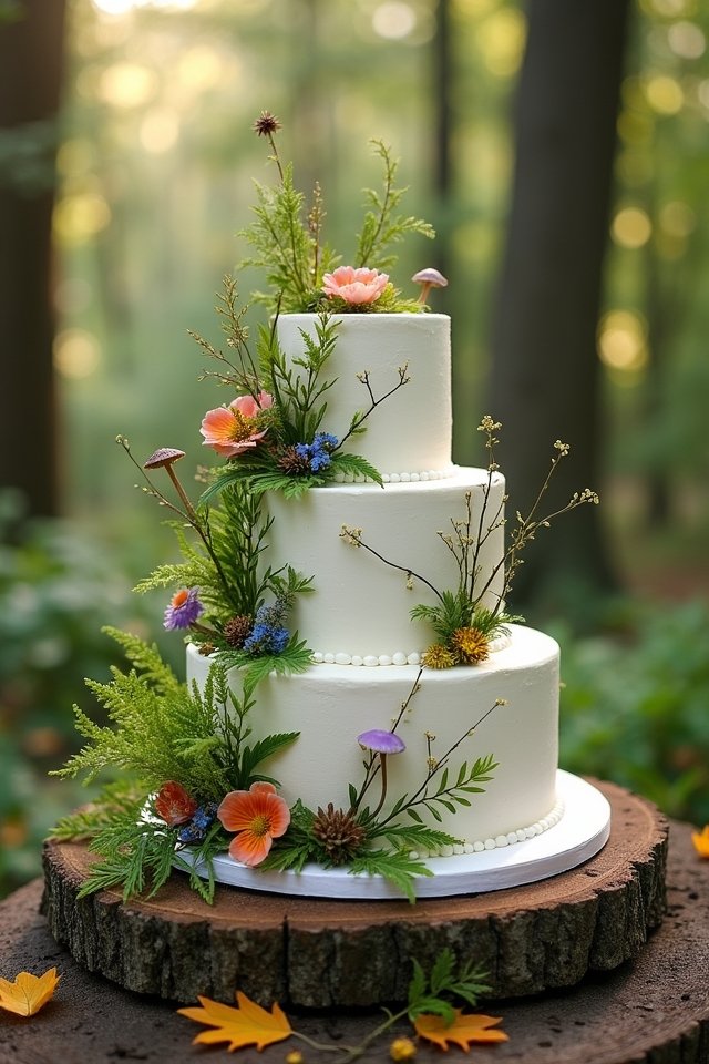 nature inspired wedding cake