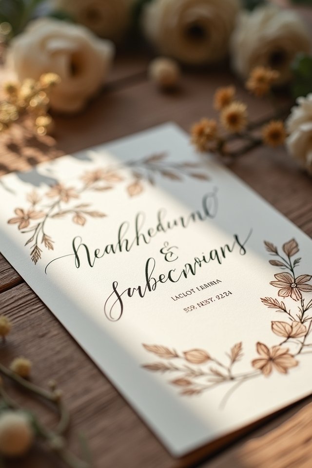 nature inspired wedding invitations