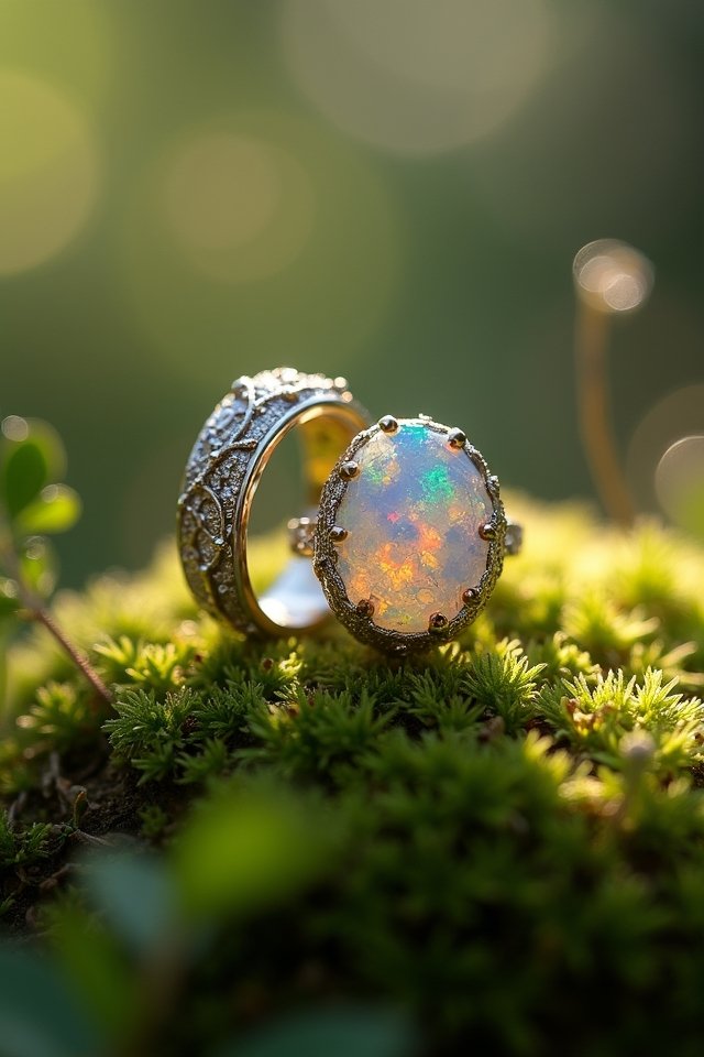 nature inspired wedding rings
