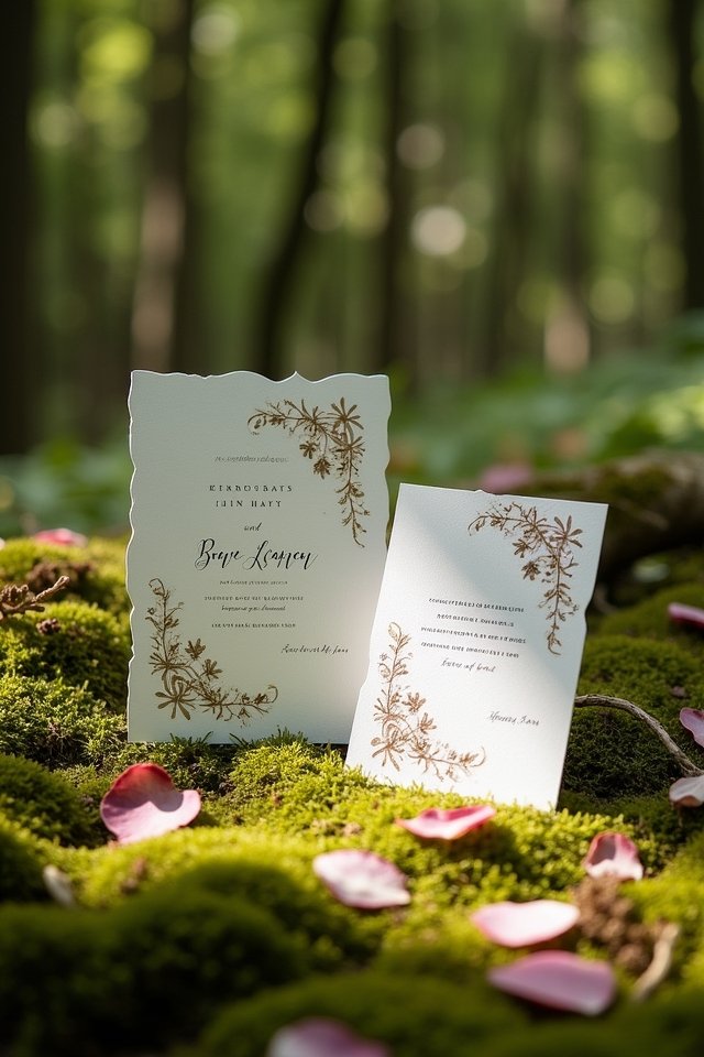 nature themed wedding invitations