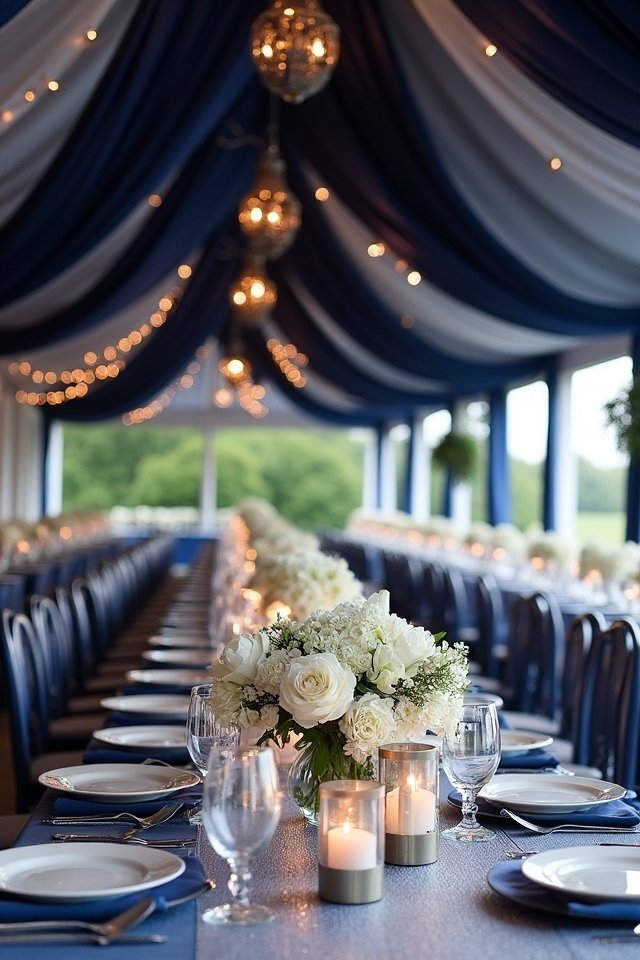 navy and silver elegance