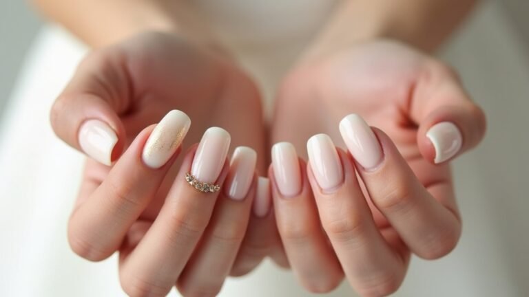neutral bridesmaid nail designs
