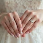 neutral minimalist wedding nails