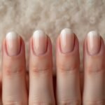 neutral ombre bridesmaid nails
