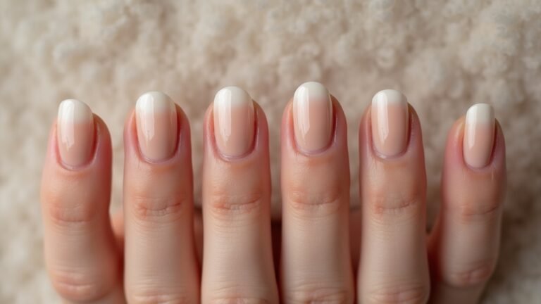 neutral ombre bridesmaid nails