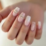 neutral ombre wedding nails