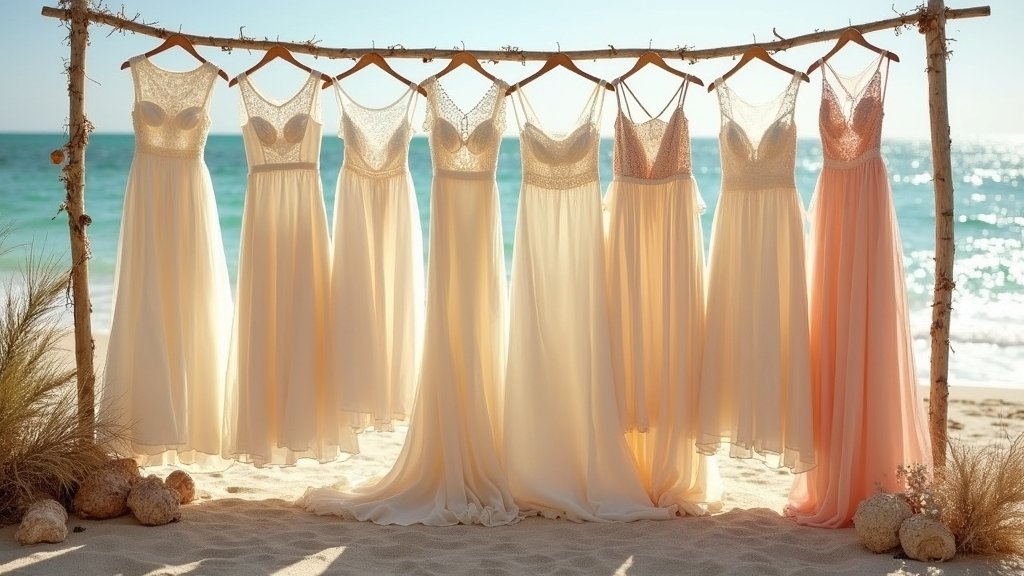 nostalgic beach wedding dresses