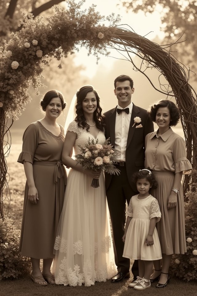 nostalgic family portrait celebration