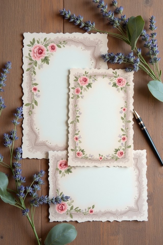 nostalgic vintage postcard invitations