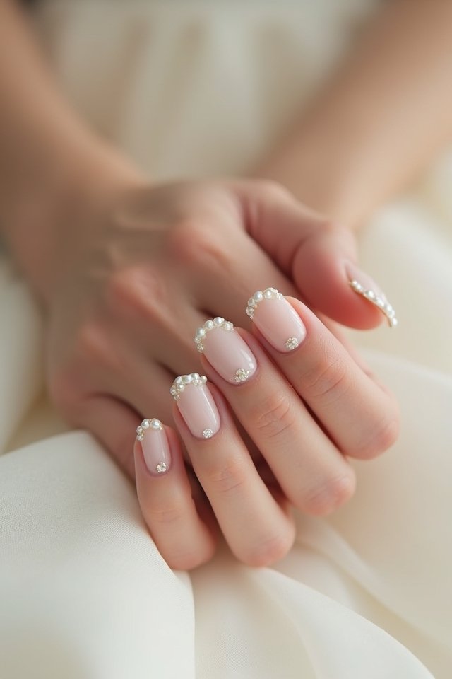 nude elegance with pearls