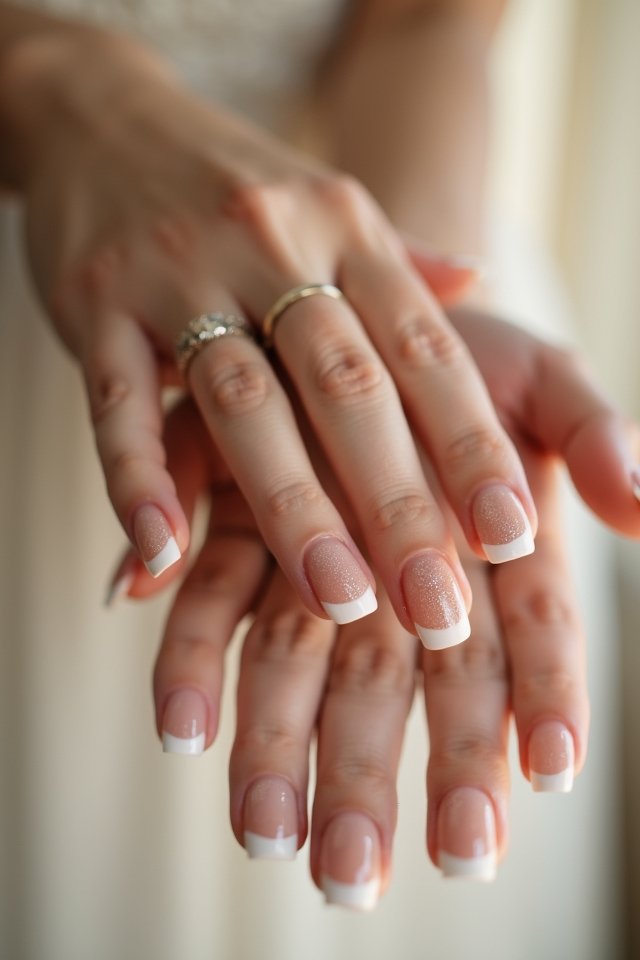 nude glossy nail elegance