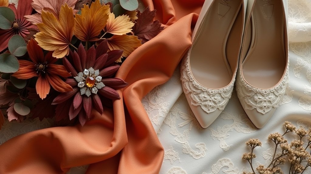 october rust wedding attire