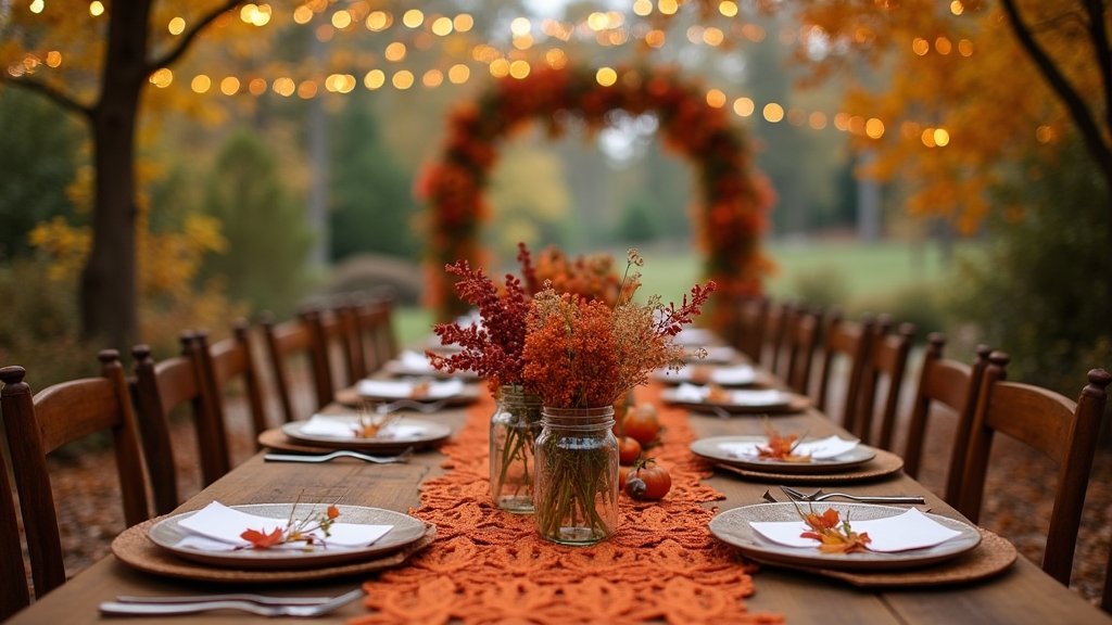 october rust wedding decor