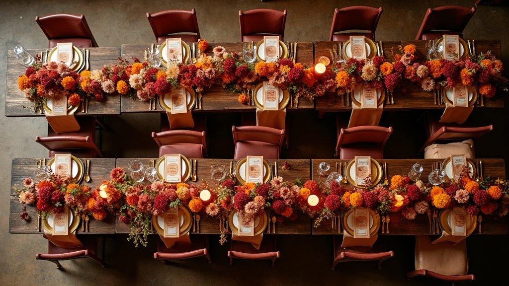 october rust wedding decor