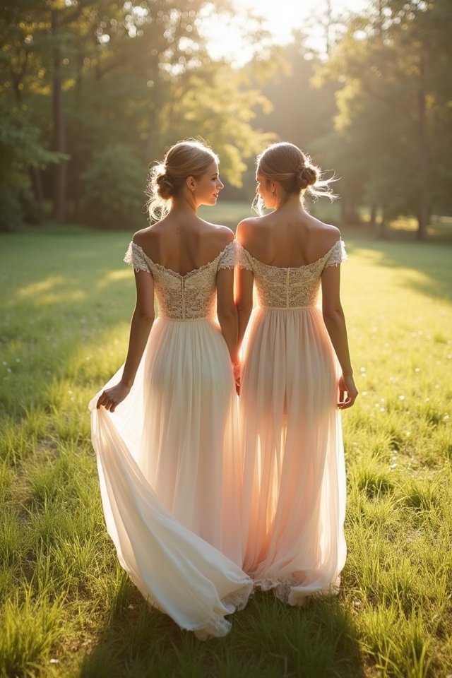 off the shoulder silk elegance