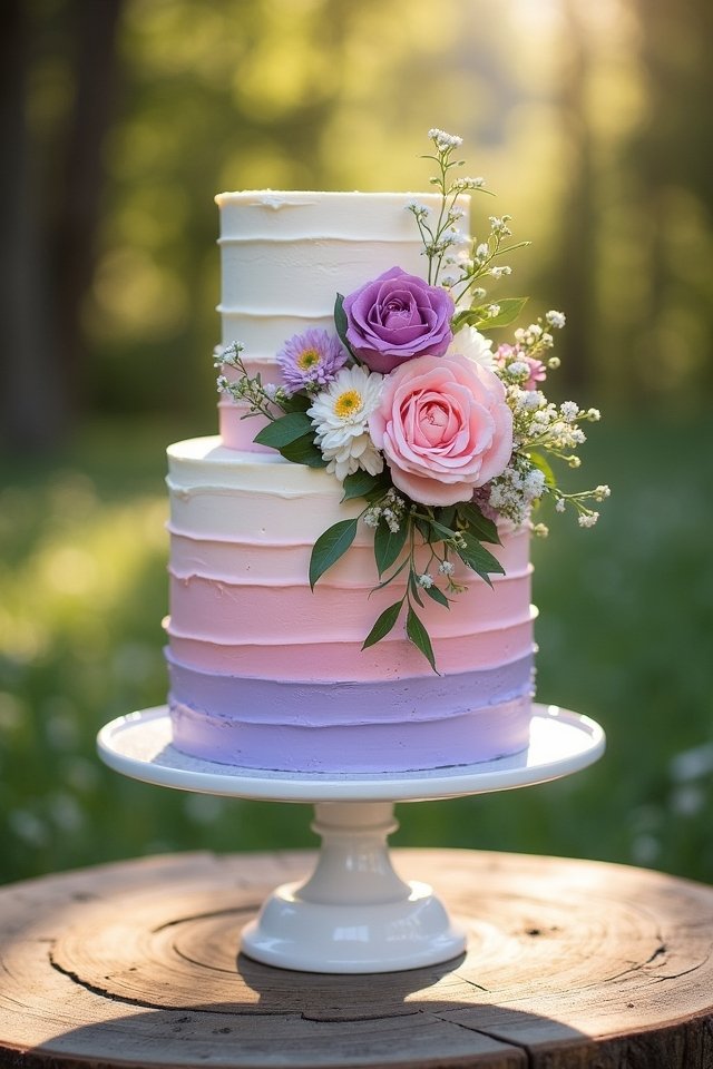 ombre floral buttercream delight