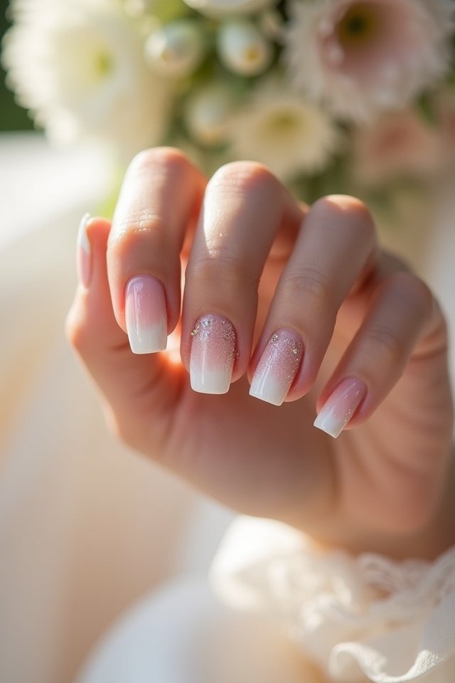 ombre nails for bridesmaids