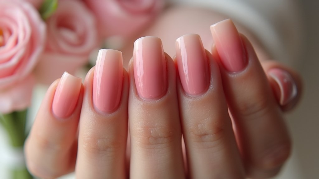 ombre nails for bridesmaids