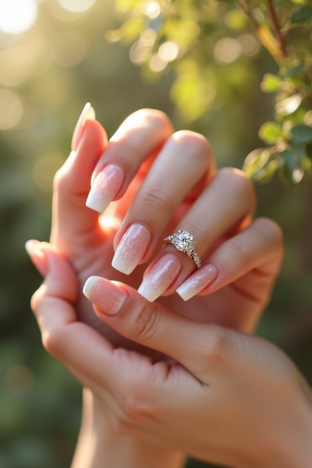 ombre nails for engagement