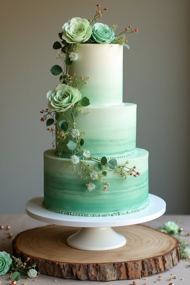 ombre pastel green elegance