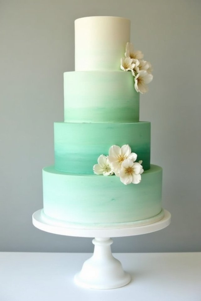 ombre pastel green elegance