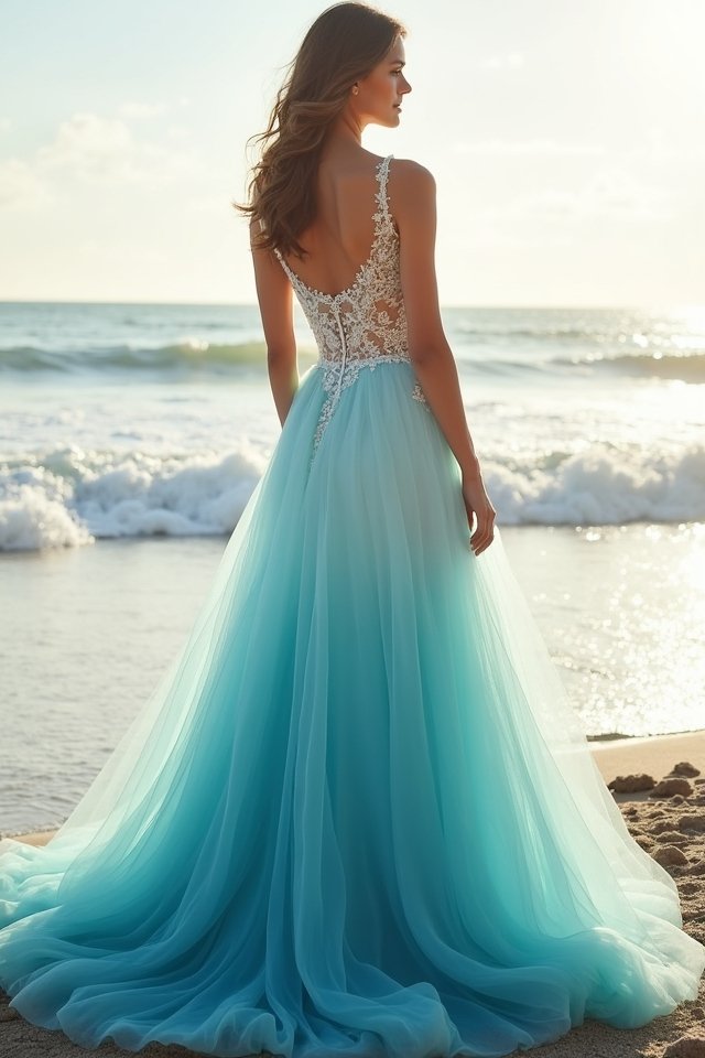 ombre tulle mermaid elegance