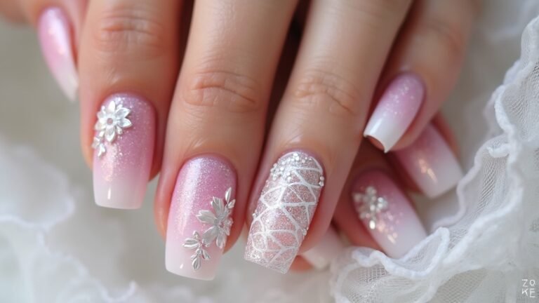 ombre wedding nail designs