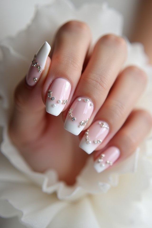 ombre wedding nail elegance