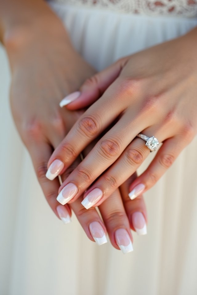 ombre white pink elegance